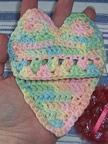heart washcloth